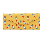 Cottage Gnome Glasses Case - Vegan Leather Folding Hard Shell Case